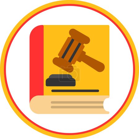 Illustration for Law book icon, vector illustration simple design - Royalty Free Image