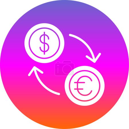 Ilustración de Icono de cambio de divisas, ilustración vectorial - Imagen libre de derechos