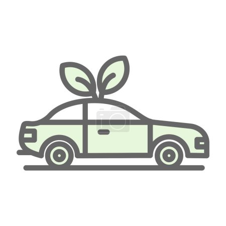 Illustration for Eco car icon, vector illustration simple design - Royalty Free Image