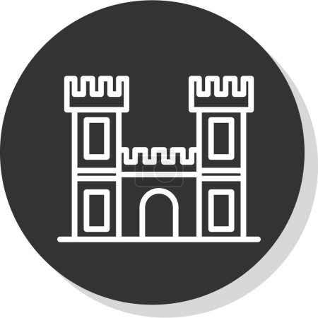 Illustration for Castle icon, vector illustration simple design - Royalty Free Image