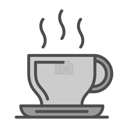 Téléchargez les illustrations : Café tasse icône vectoriel illustration - en licence libre de droit
