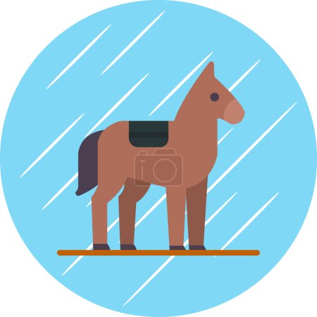 Illustration for Horse flat icon, vector illustration - Royalty Free Image