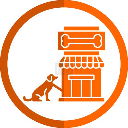 Illustration for Pet shop building icon, vector illustration design - Royalty Free Image