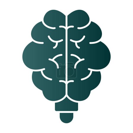 Ilustración de Icono del cerebro, ilustración vectorial - Imagen libre de derechos