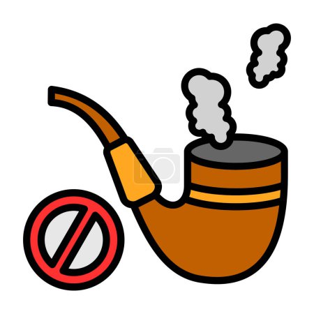 icône de pipe à fumer, illustration vectorielle design simple