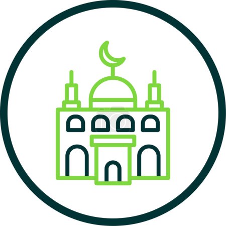 Illustration for Mosque icon, vector illustration simple design - Royalty Free Image