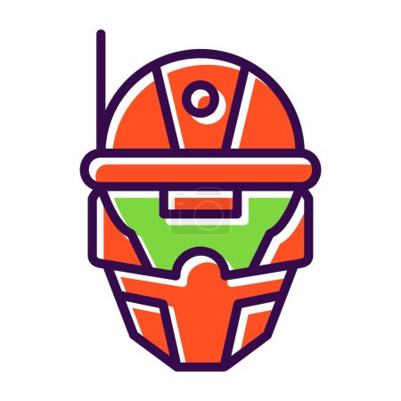 Illustration for Cyberspace Helmet icon vector illustration - Royalty Free Image