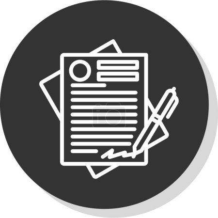 Illustration for Contract papers web icon, vector illustration - Royalty Free Image