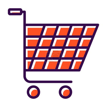 Ilustración de Icono del carrito de compras. ilustración vectorial - Imagen libre de derechos