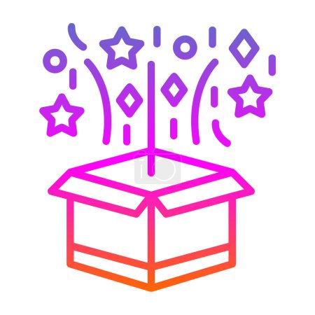 Illustration for Magic box icon, vector illustration simple design - Royalty Free Image