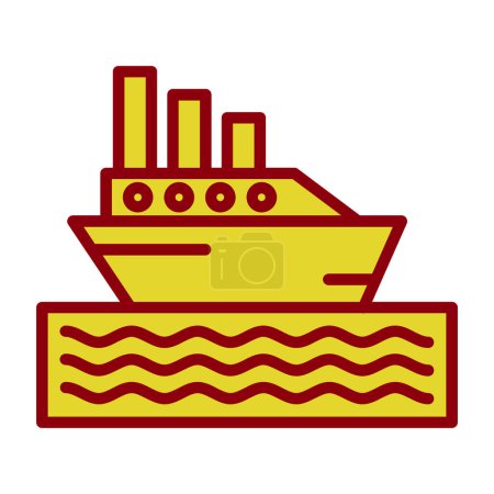 Ferryboat icon, illustration simple design