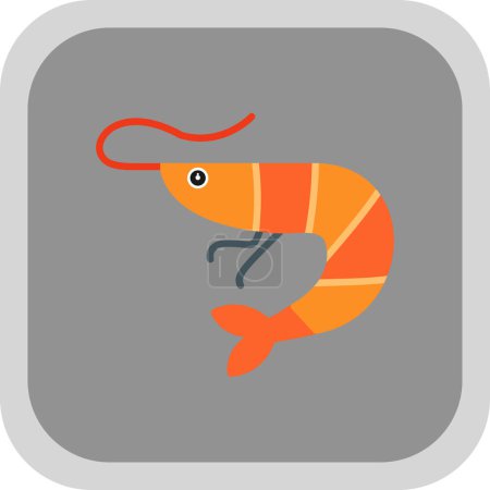 Illustration for Simple Shrimp icon, vector illustration - Royalty Free Image