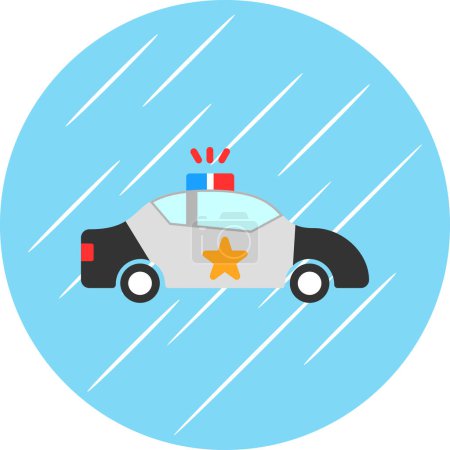 Photo for Police car icon, vector illustration - Royalty Free Image