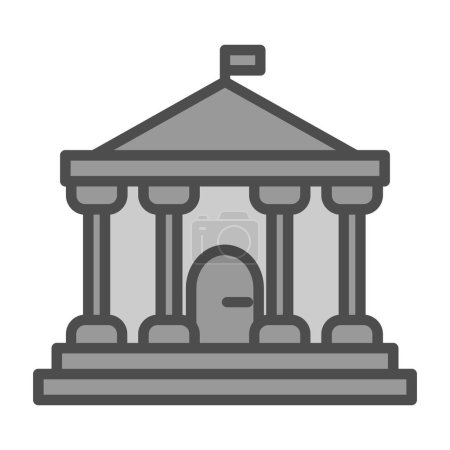 Téléchargez les illustrations : Icône du bâtiment du Parlement, illustration vectorielle design simple - en licence libre de droit