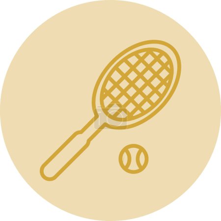 Ilustración de Raqueta de tenis icono. diseño plano - Imagen libre de derechos