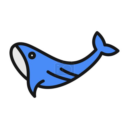 Téléchargez les illustrations : L'icône des baleines. Illustration vectorielle - en licence libre de droit