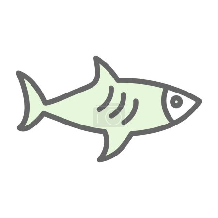 Téléchargez les illustrations : Icône de poisson, illustration vectorielle design simple - en licence libre de droit