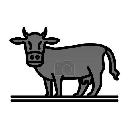 Ilustración de Vector icono de una vaca - Imagen libre de derechos