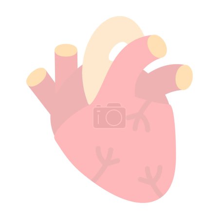 Illustration for Human heart icon, vector illustration simple design - Royalty Free Image