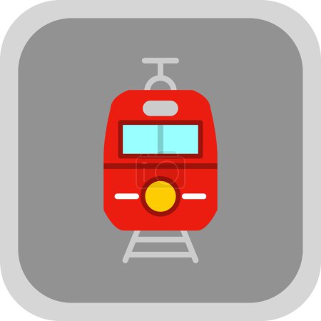 Téléchargez les illustrations : Icône de train, illustration vectorielle design simple - en licence libre de droit