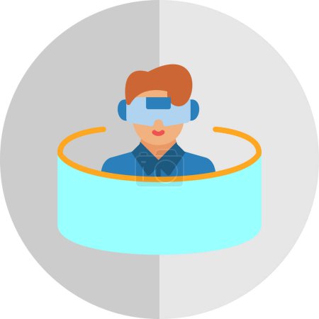 Ilustración de Diseño de cabeza de realidad virtual - Imagen libre de derechos