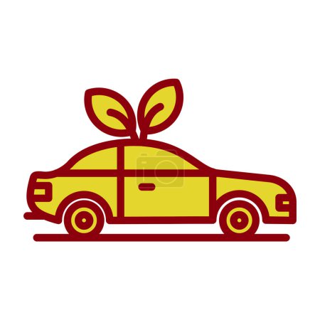 Ilustración de Eco coche icono, vector ilustración diseño simple - Imagen libre de derechos