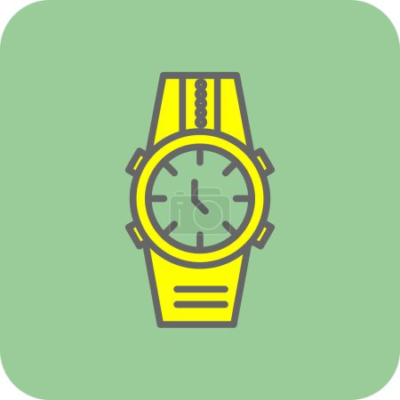 Illustration for Wristwatch web icon simple illustration - Royalty Free Image