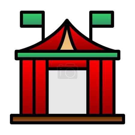 Ilustración de Circo línea vector icono - Imagen libre de derechos