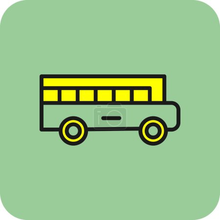 Illustration for School bus icon, vector illustration simple design - Royalty Free Image