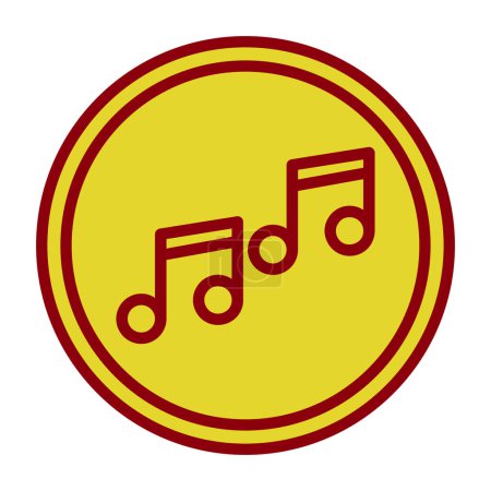 Illustration for Music notes flat web icon simple design - Royalty Free Image