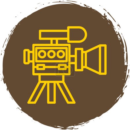 Téléchargez les illustrations : Caméra vidéo. icône web illustration simple - en licence libre de droit