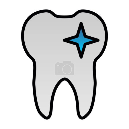 Ilustración de Icono plano del diente, ilustración vectorial - Imagen libre de derechos