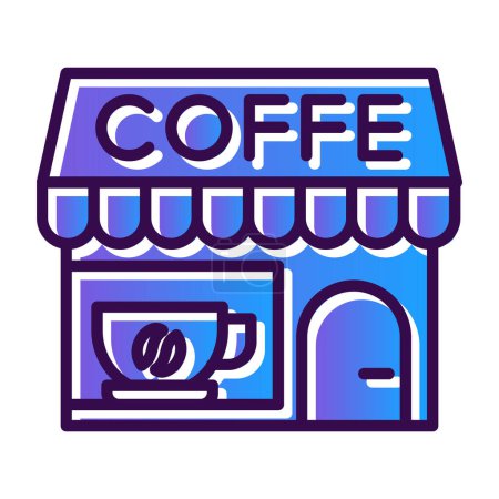 Téléchargez les illustrations : Icône de construction de café, illustration vectorielle - en licence libre de droit