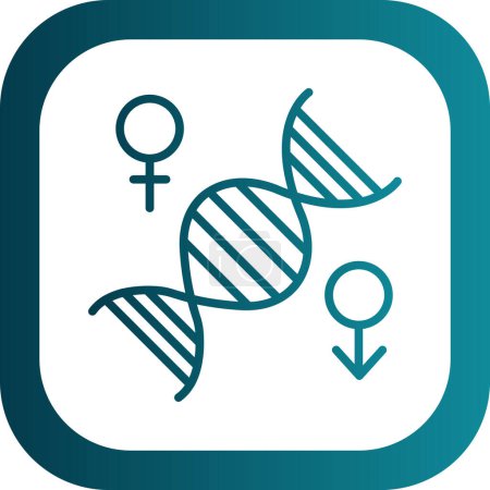 Ilustración de Cromosoma icono web, ilustración vectorial - Imagen libre de derechos