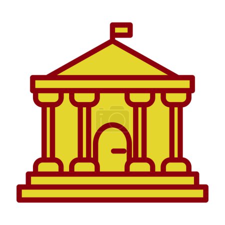 Ilustración de Icono del edificio del Parlamento, ilustración vectorial diseño simple - Imagen libre de derechos