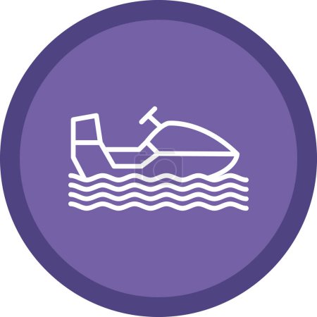 Ilustración de Snowmobile icono plano, vector ilustración diseño simple - Imagen libre de derechos