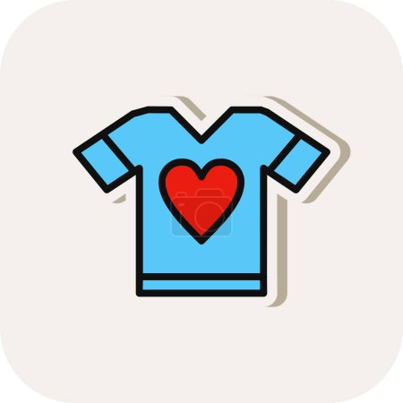Téléchargez les illustrations : Icône de t-shirt, illustration vectorielle design simple - en licence libre de droit
