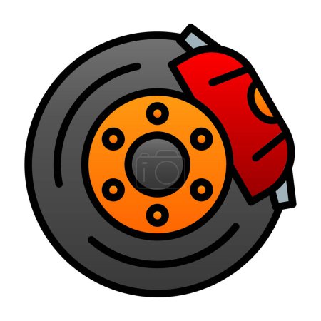 Illustration for Brake disc icon simple symbol design illustration - Royalty Free Image