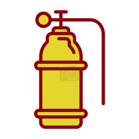 Téléchargez les illustrations : Oxygen tank icon simple design illustration isolated on white background - en licence libre de droit