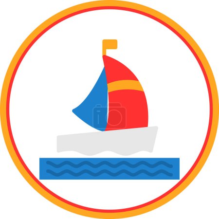 Ilustración de Icono del barco vector ilustración - Imagen libre de derechos