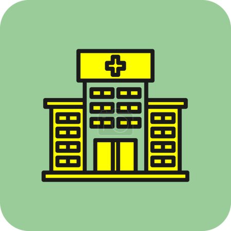 Illustration for Hospital web icon simple illustration - Royalty Free Image