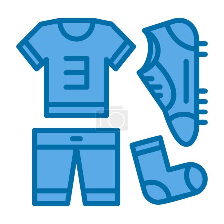 Ilustración de Fútbol icono uniforme, esbozado vector ilustración diseño simple - Imagen libre de derechos