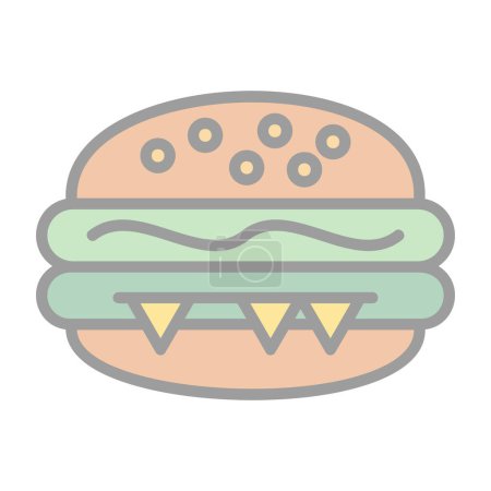 Ilustración de Burger icono vector ilustración - Imagen libre de derechos