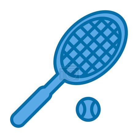Ilustración de Raqueta de tenis icono. diseño plano - Imagen libre de derechos