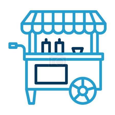 Illustration for Simple Food cart icon, vector illustration - Royalty Free Image
