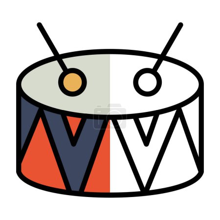 Illustration for Vector illustration, Drum icon. - Royalty Free Image