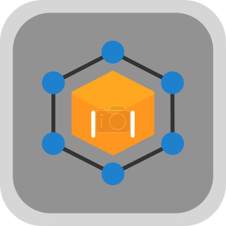 Illustration for Blockchain icon, vector illustration simple design - Royalty Free Image