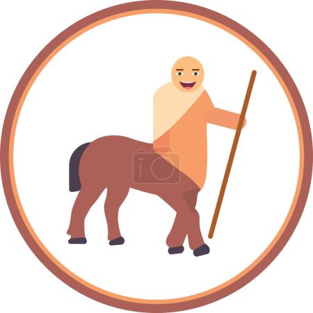 Ilustración de Icono de centauro, estilo de línea delgada - Imagen libre de derechos