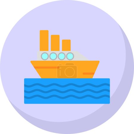 Ilustración de Icono del barco, vector ilustración diseño simple - Imagen libre de derechos