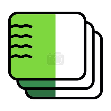 Téléchargez les illustrations : Icône de serviette, illustration vectorielle design simple - en licence libre de droit